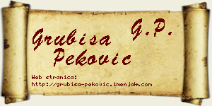 Grubiša Peković vizit kartica